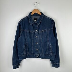 RivetEd by Lee Denim Jacket Womens Blue Jean Trucker Coat Small Vintage